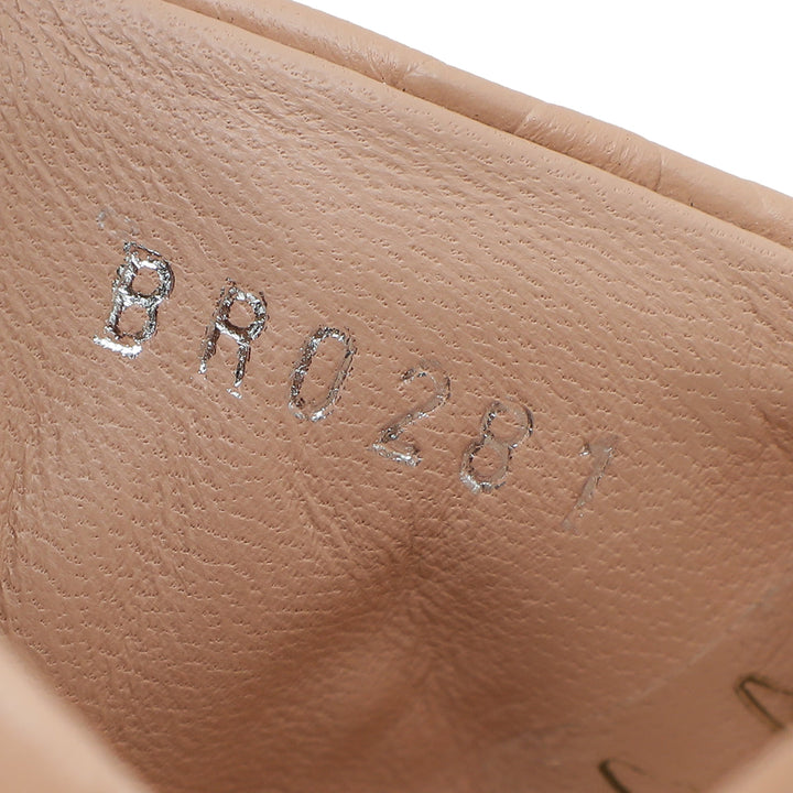 Louis Vuitton Nude Pink Monogram Embossed Revival Heeled Mules 39
