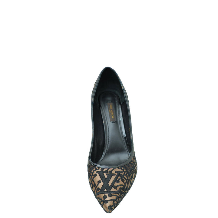 Louis Vuitton Bicolor Satin Embroidered Pumps 40.5