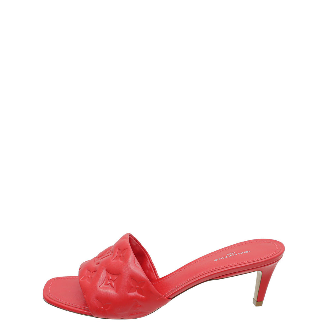Louis Vuitton Red Revival Heeled Mules 40