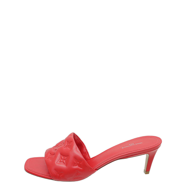 Louis Vuitton Red Revival Heeled Mules 40