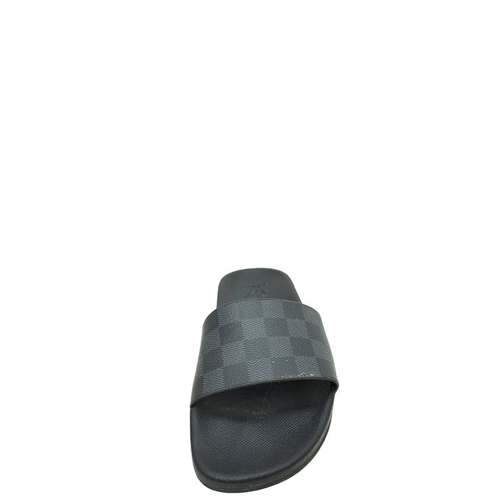 Louis Vuitton Bicolor Rubber Graphite Waterfront Mules 6.5