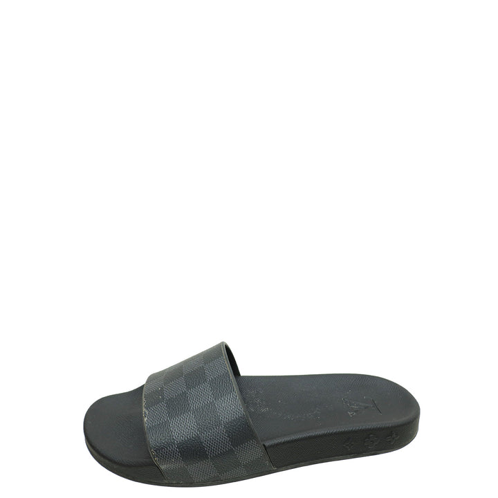 Louis Vuitton Bicolor Rubber Graphite Waterfront Mules 6.5