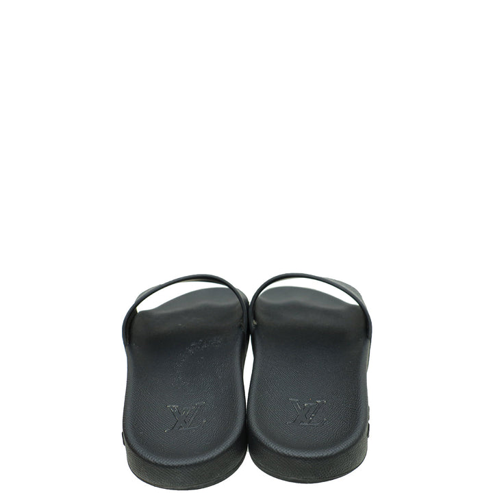Louis Vuitton Bicolor Rubber Graphite Waterfront Mules 6.5
