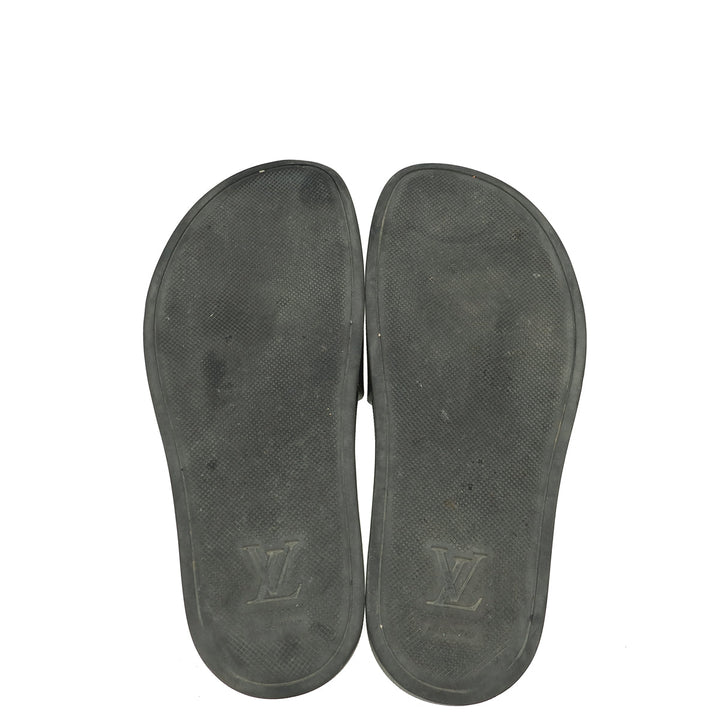 Louis Vuitton Bicolor Rubber Graphite Waterfront Mules 6.5