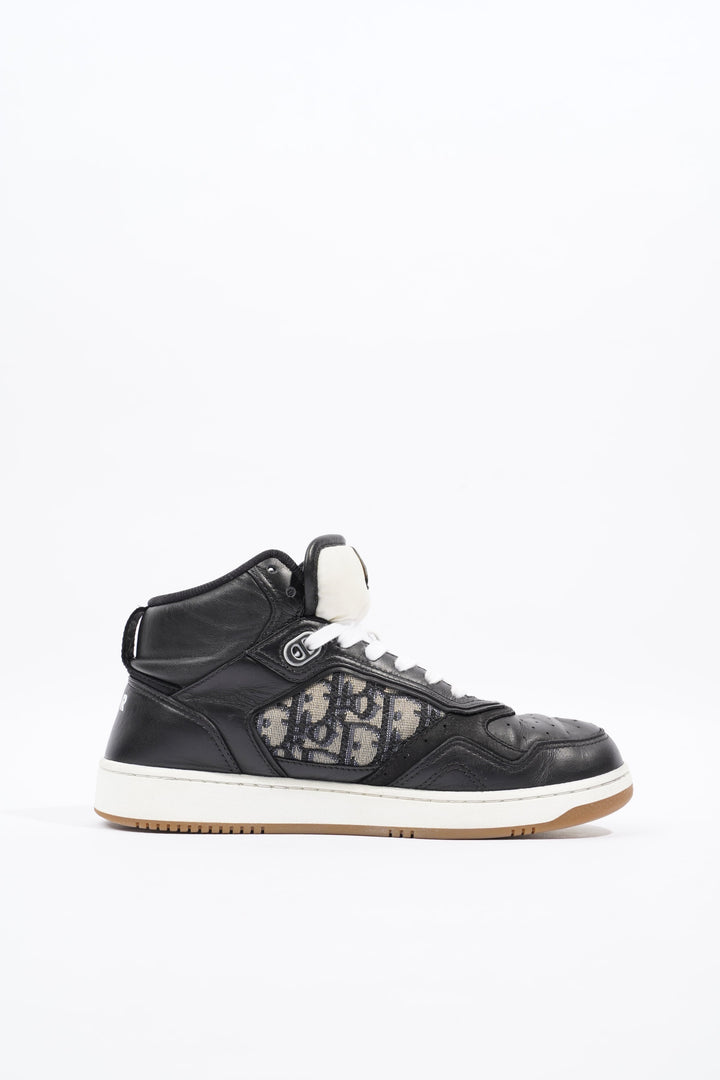 Christian Dior B27 Mid-top Black / White / Beige Oblique Leather EU 37 UK 4