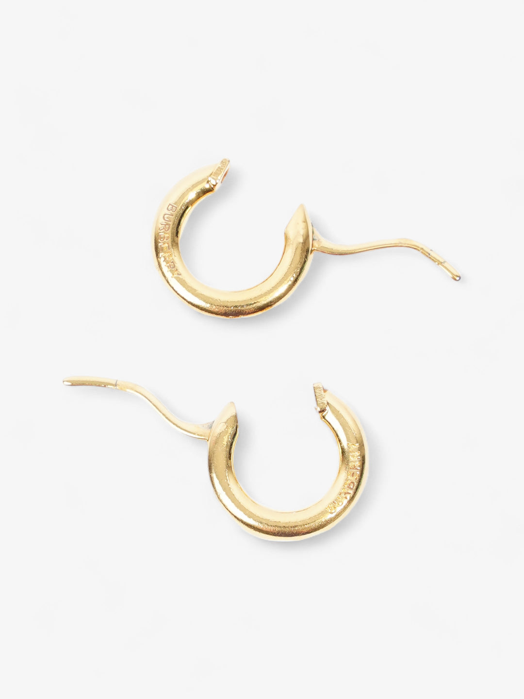 Burberry Hoop Earrings Gold Base Metal