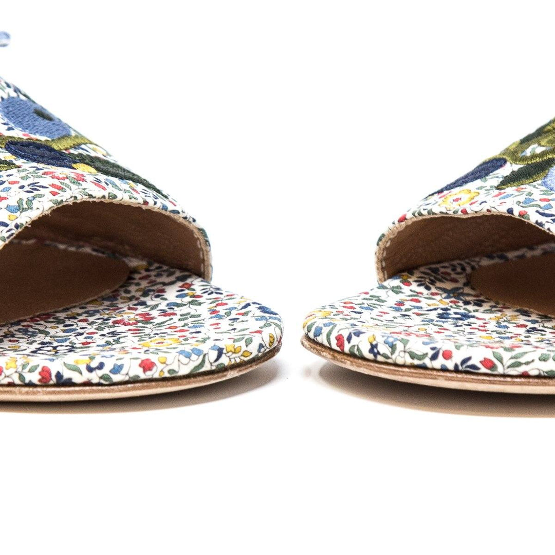 Laurence Dacade Floral Bagatelle Embellished Slides SZ 35