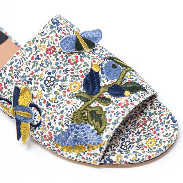 Laurence Dacade Floral Bagatelle Embellished Slides SZ 35