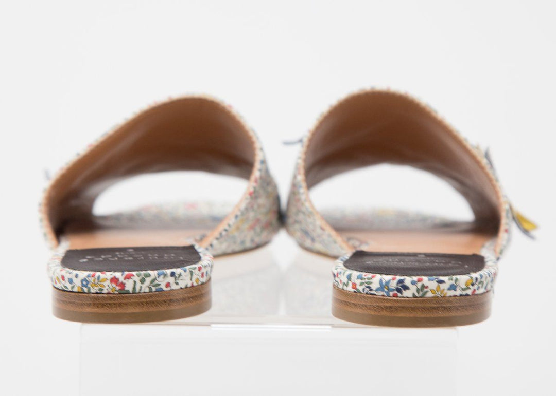Laurence Dacade Floral Bagatelle Embellished Slides SZ 35