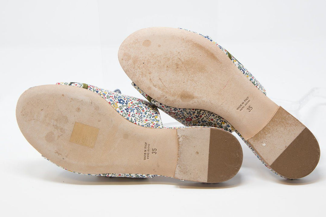 Laurence Dacade Floral Bagatelle Embellished Slides SZ 35