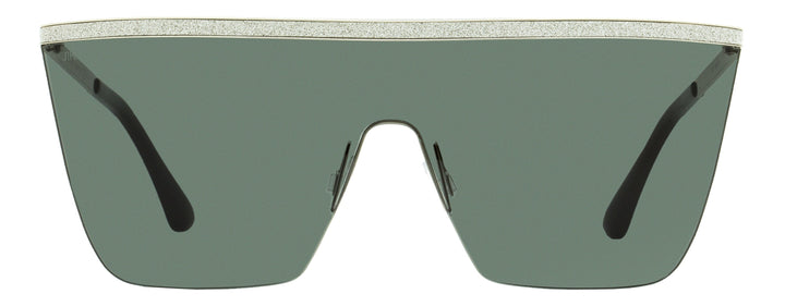 Jimmy Choo Mask Sunglasses Leah 79DIR Silver/Black 99mm