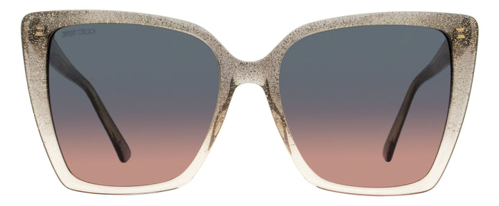 Jimmy Choo Butterfly Sunglasses Lessie KONFF Nude Glitter 56mm