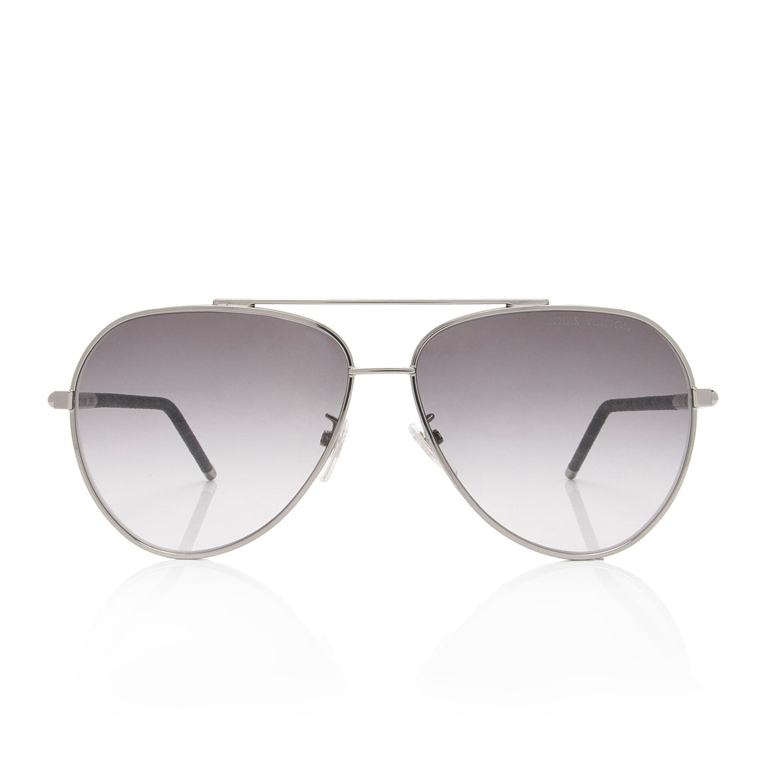 Louis Vuitton Damier Graphite Blaze Aviator Sunglasses (SHF-i8CJs8)