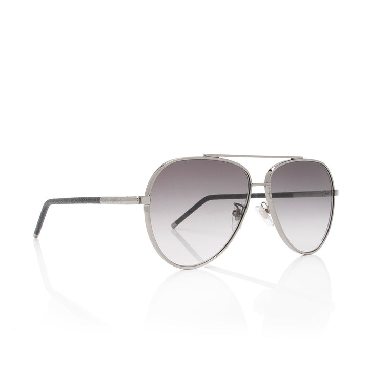 Louis Vuitton Damier Graphite Blaze Aviator Sunglasses (SHF-i8CJs8)
