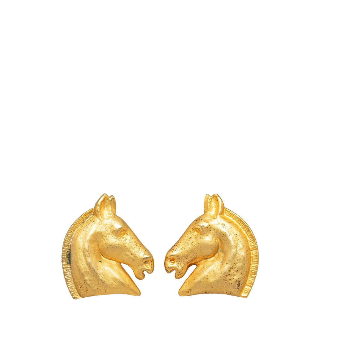 Hermes Cheval Clip on Earrings Costume Earrings