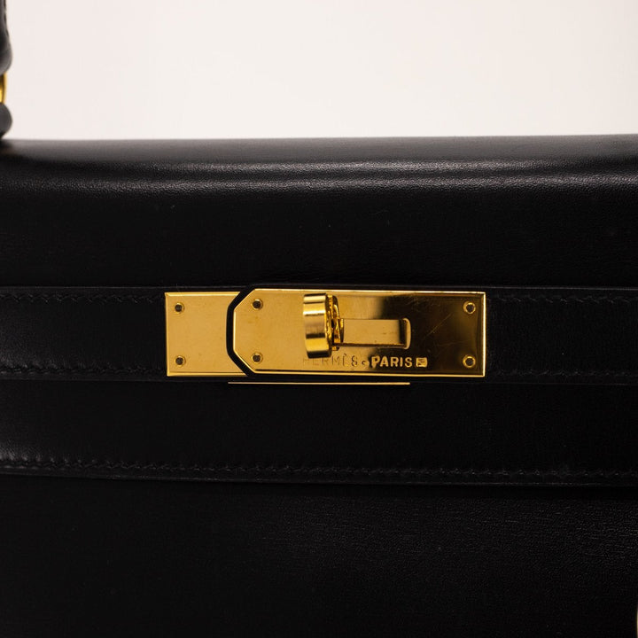 Top quality Hermes Kelly 28 Black - [A] Stamp