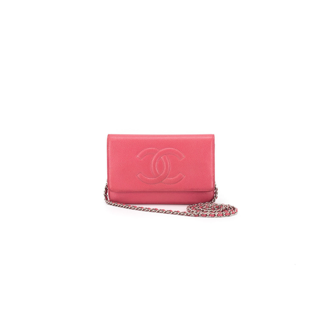 5/7 DOTD- Top Quality Chanel Caviar Coco Wallet On Chain Pink