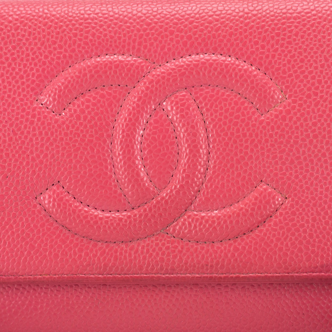 5/7 DOTD- Top Quality Chanel Caviar Coco Wallet On Chain Pink