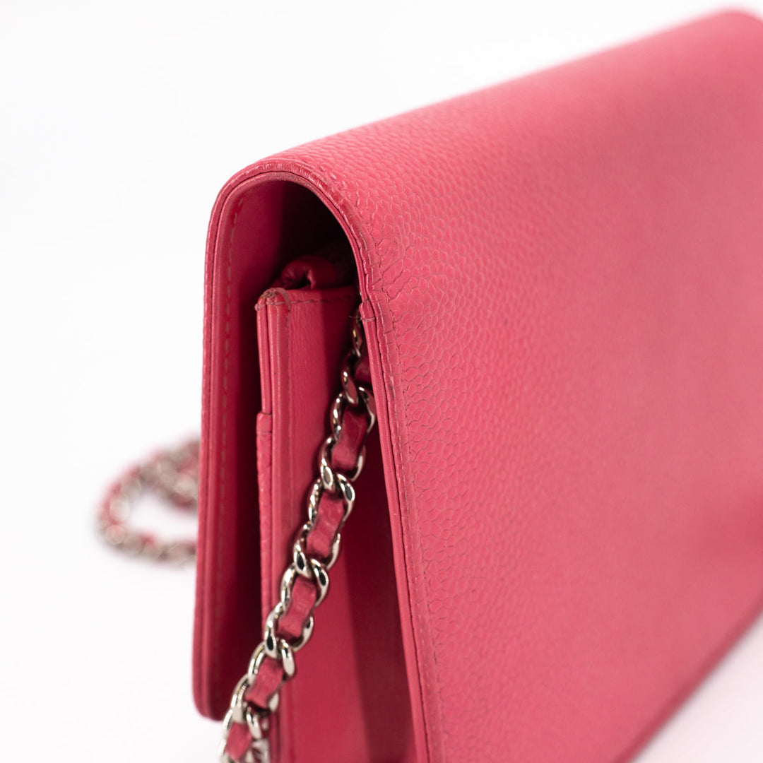 5/7 DOTD- Top Quality Chanel Caviar Coco Wallet On Chain Pink