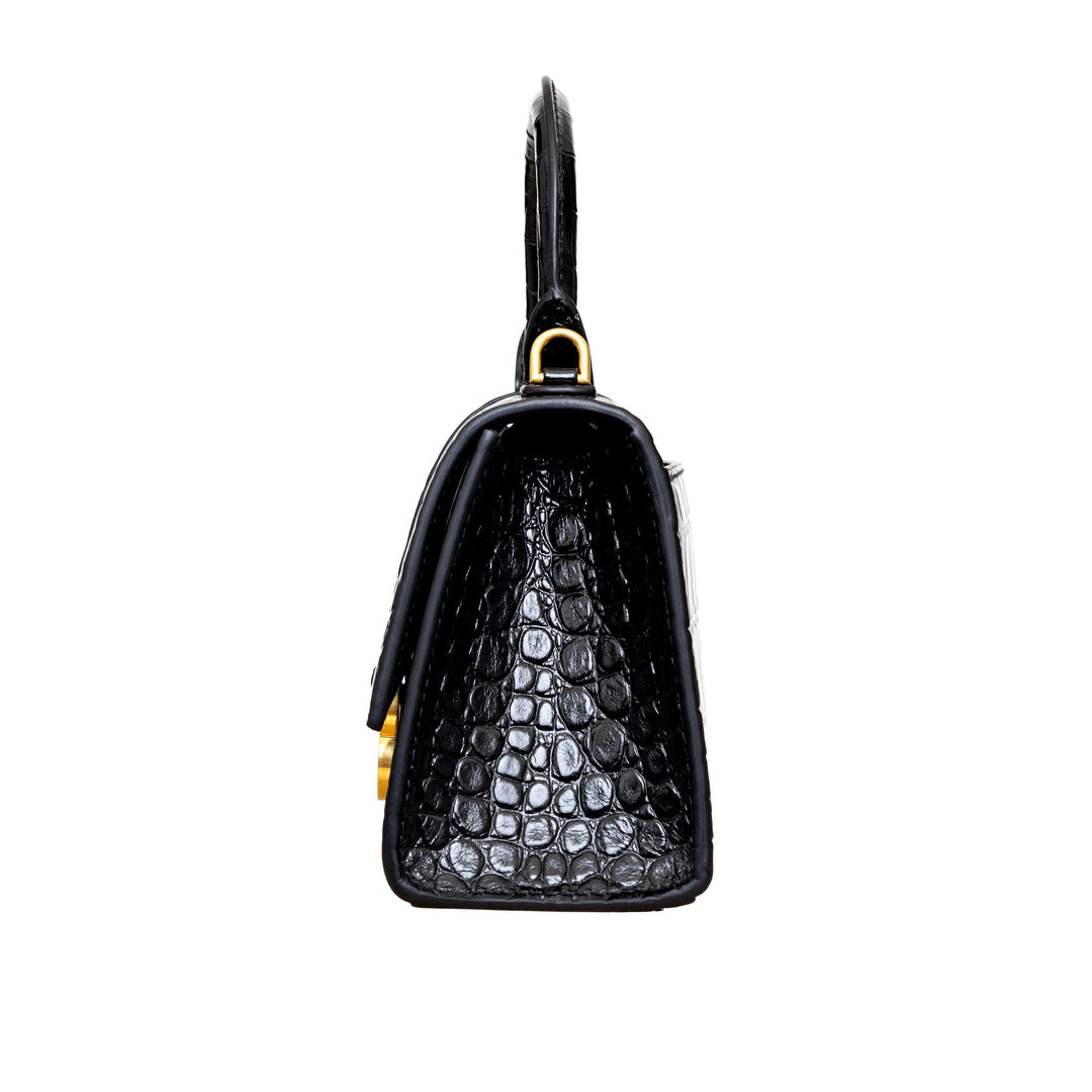 Top Quality Balenciaga Top Quality Balenciaga Crocodile Embossed Hourglass XS Bag