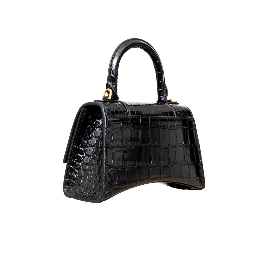 Top Quality Balenciaga Top Quality Balenciaga Crocodile Embossed Hourglass XS Bag