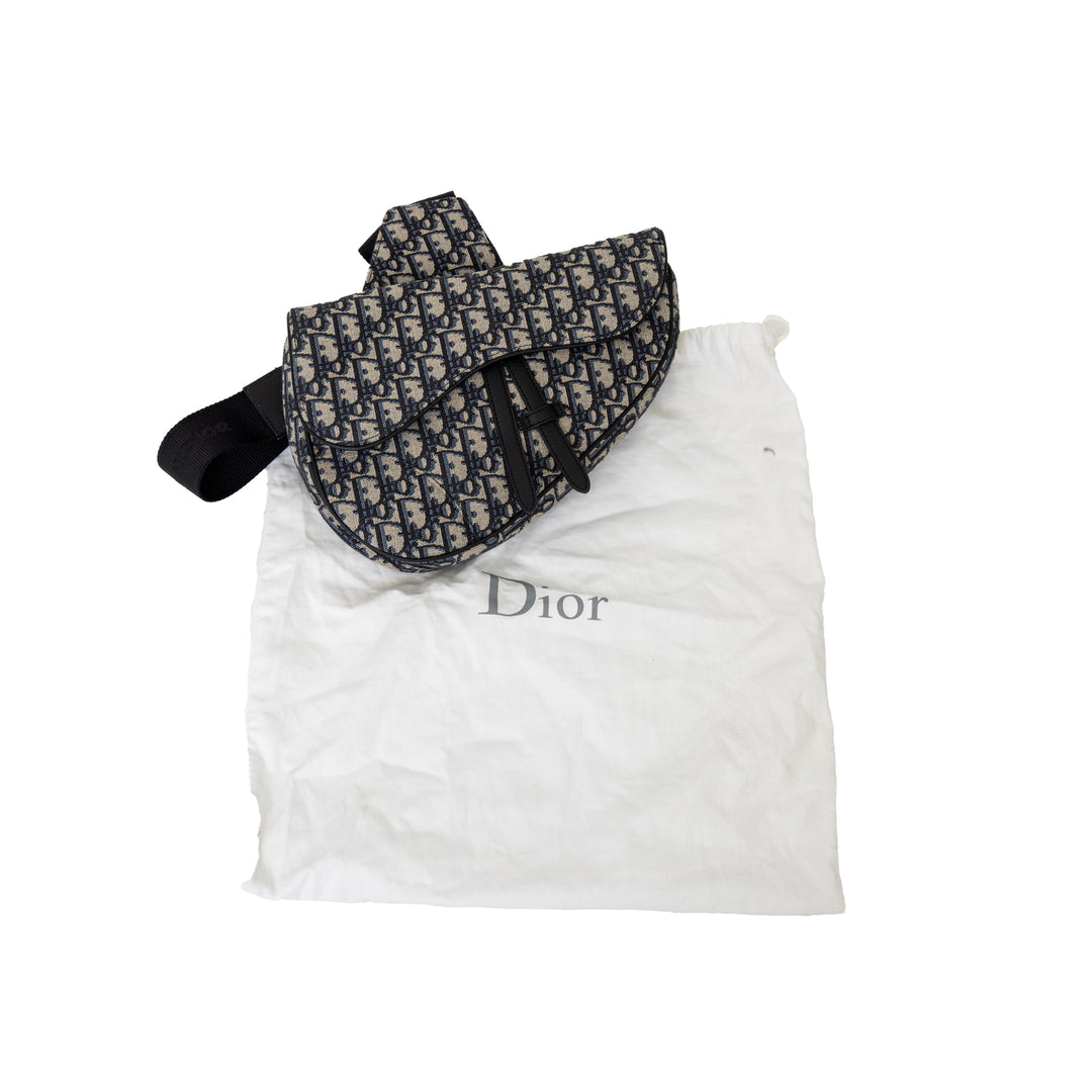 Dior Dior Oblique Jacquard Saddle Bag