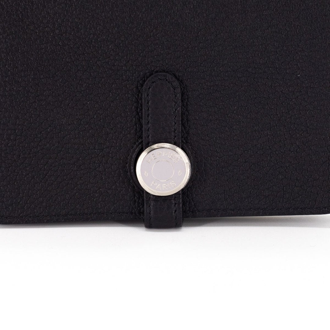 Hermes Dogon Compact Wallet Togo Noir - D Stamp