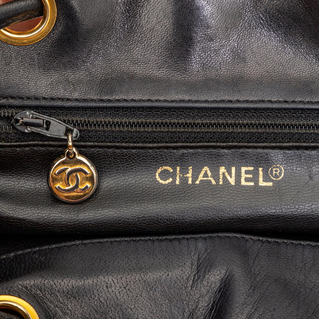 Top Quality Chanel Top Quality Chanel Vintage Quilted Lambskin Drawstring Backpack