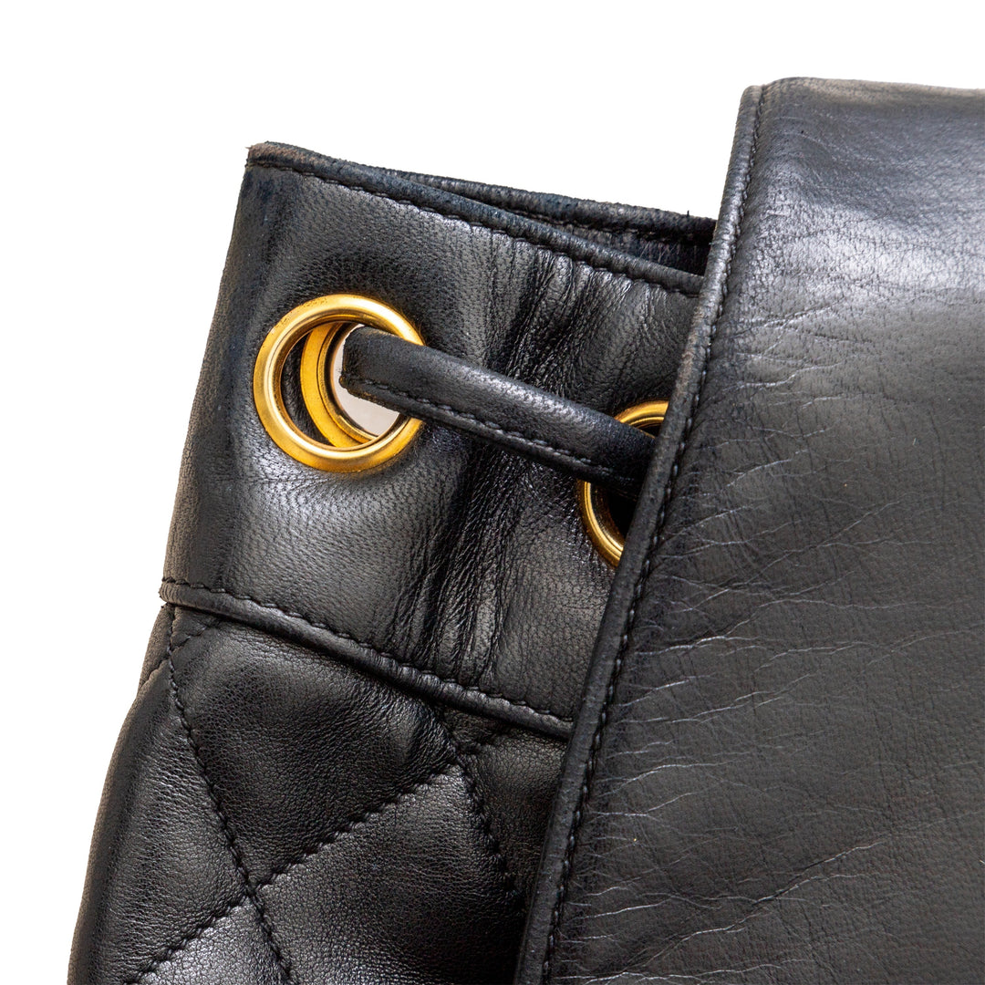 Top Quality Chanel Top Quality Chanel Vintage Quilted Lambskin Drawstring Backpack