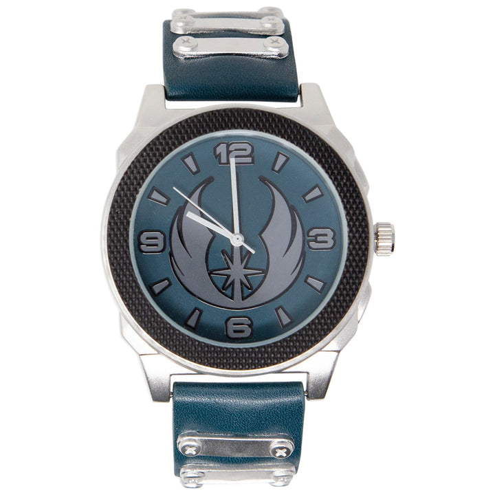 title:Star Wars New Jedi Order Symbol Watch With Rubber Band;color:Blue