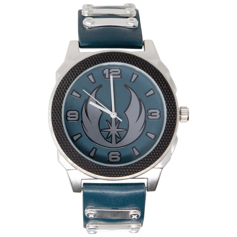 title:Star Wars New Jedi Order Symbol Watch With Rubber Band;color:Blue