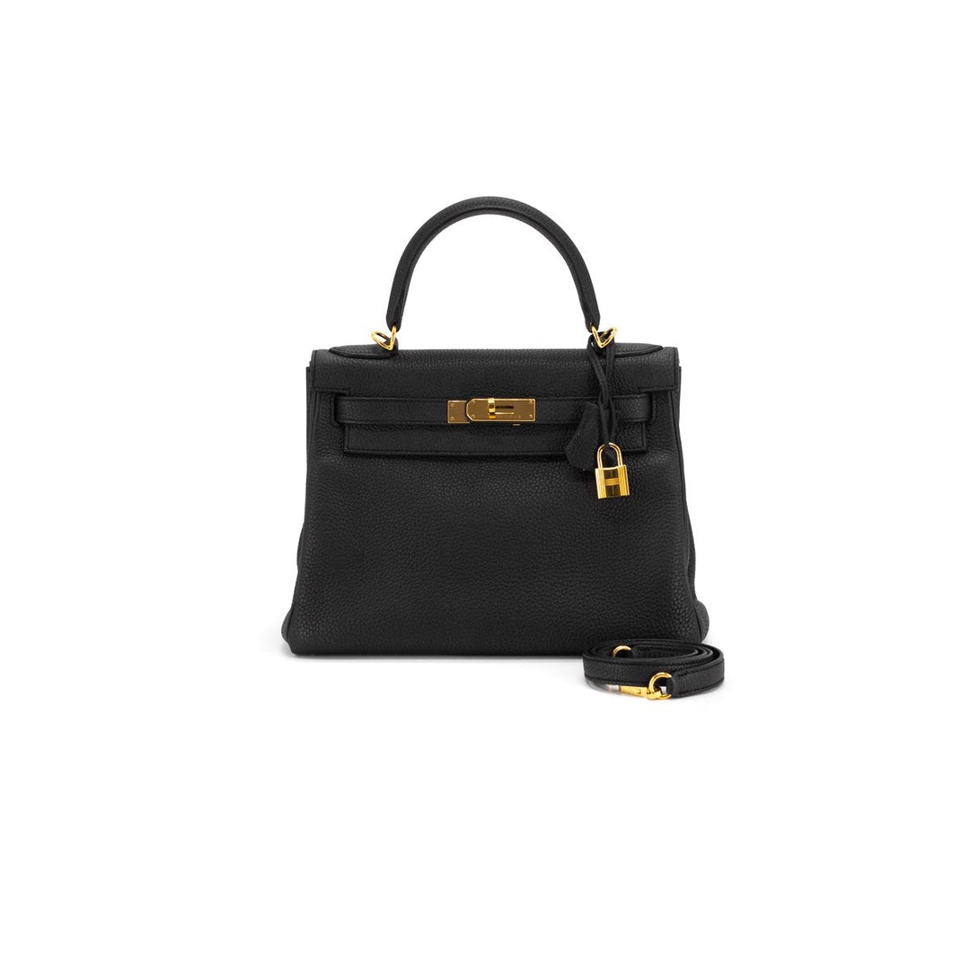 Top quality Hermes Kelly 28 Clemence Black - X stamp