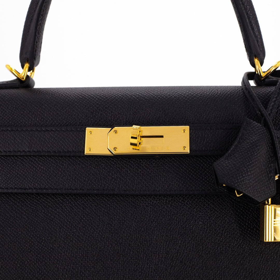 Top quality Hermes Kelly 28 Noir epsom sellier - Y Stamp