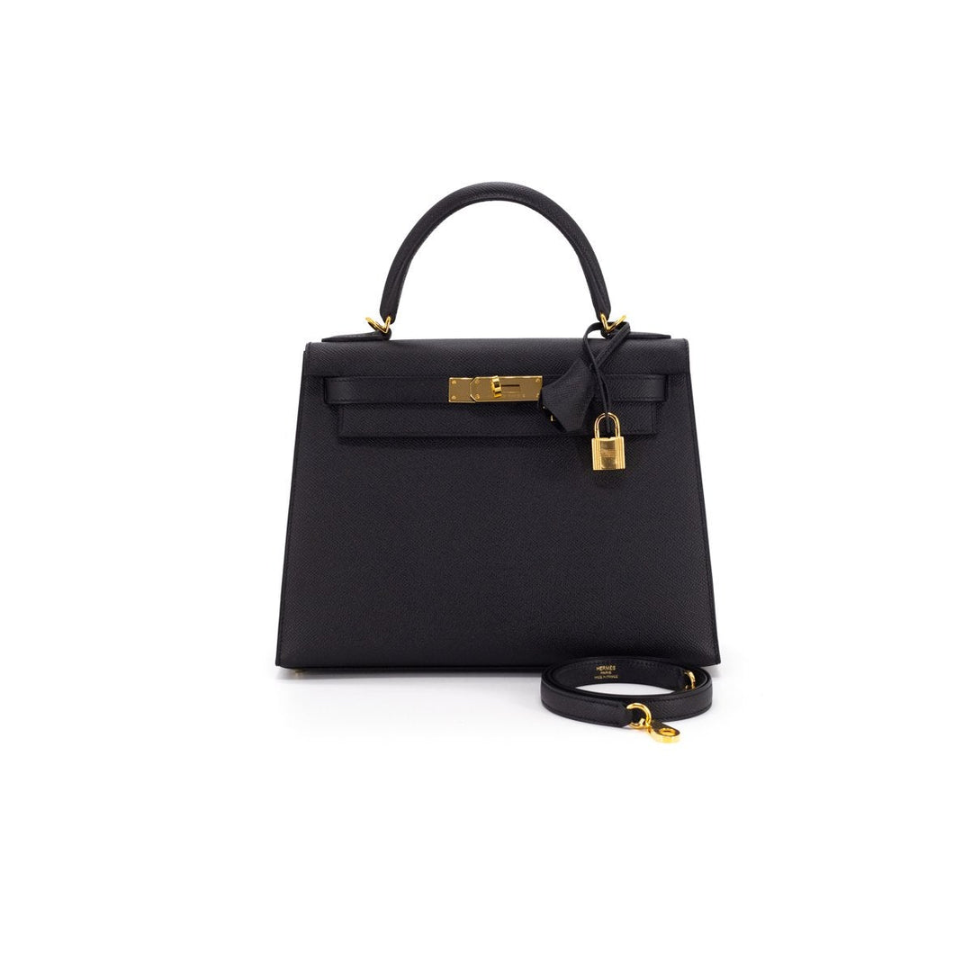 Top quality Hermes Kelly 28 Noir epsom sellier - Y Stamp