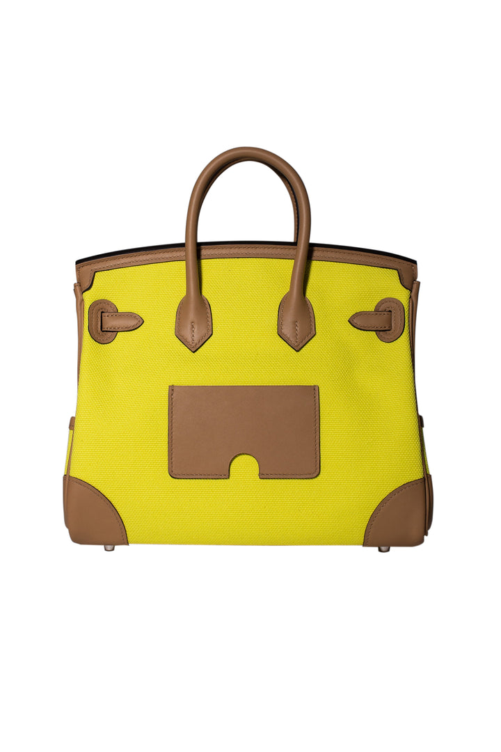 Hermes birkin 25 cargo Jaune Citron\ Chai PHW