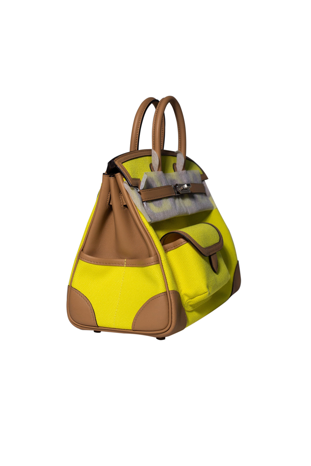 Top quality Hermes birkin 25 cargo Jaune Citron\ Chai PHW