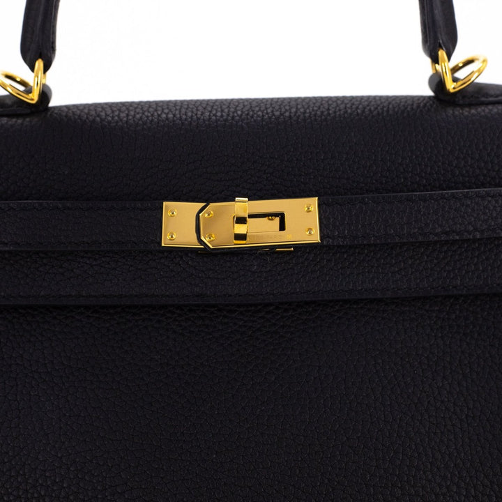 Top quality Hermes Kelly 25 Noir - C Stamp