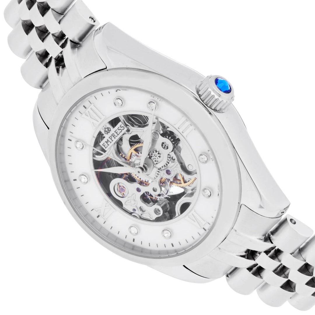 Empress Magnolia Automatic MOP Skeleton Dial Bracelet Watch