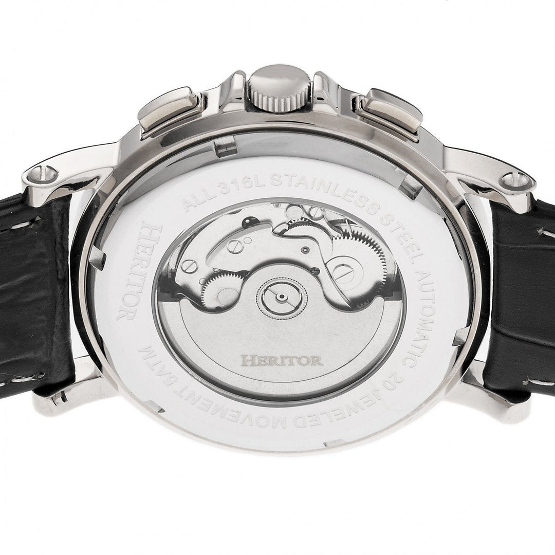 Heritor Automatic Kingsley Leather-Band Watch w/Day/Date