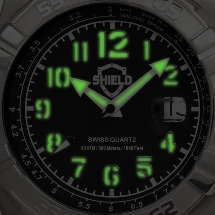 Shield Jarrod Leather-Band Swiss Men's Diver Watch