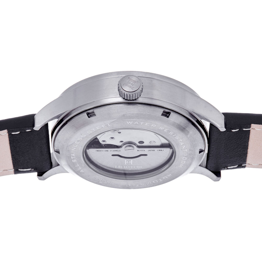 Heritor Automatic Dayne Leather-Band Watch w/Date