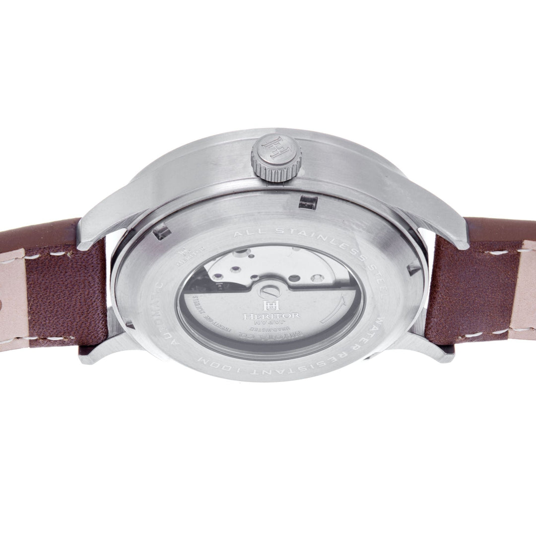 Heritor Automatic Dayne Leather-Band Watch w/Date