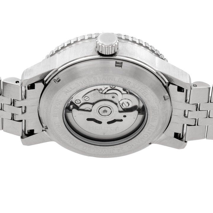 Heritor Automatic Edgard Bracelet Diver's Watch w/Date - Light Blue/Black