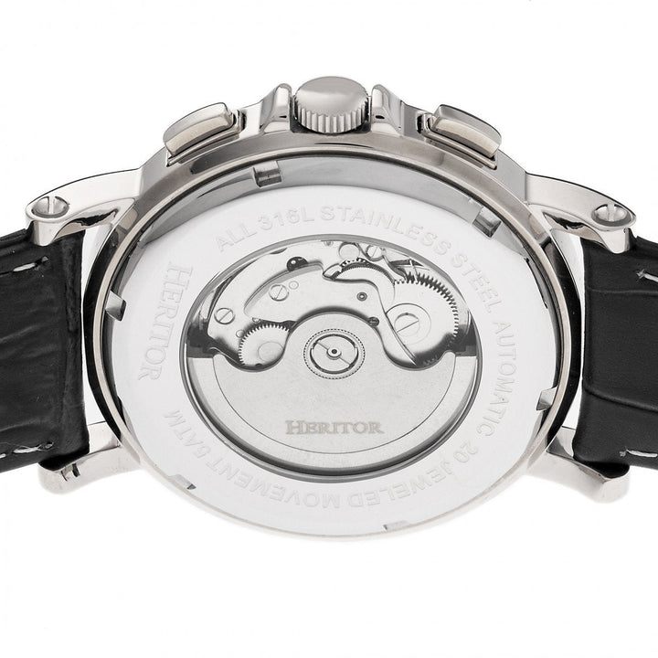 Heritor Automatic Kingsley Leather-Band Watch w/Day/Date