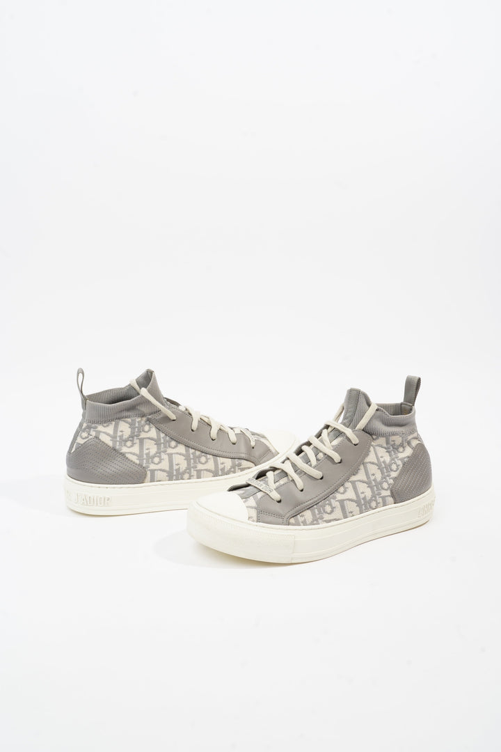 Christian Dior Walk'n'dior Grey Oblique / White Fabric EU 39.5 UK 6.5