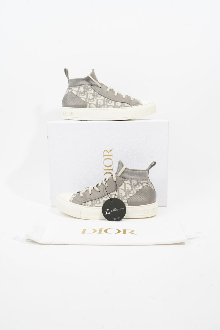 Christian Dior Walk'n'dior Grey Oblique / White Fabric EU 39.5 UK 6.5