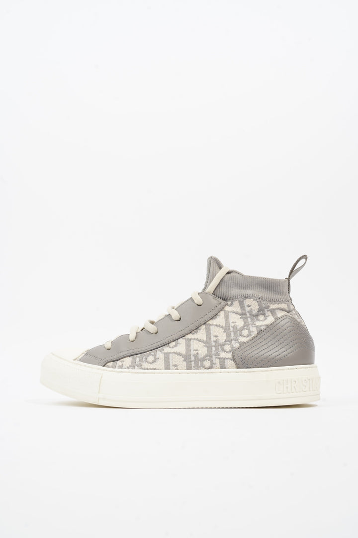 Christian Dior Walk'n'dior Grey Oblique / White Fabric EU 39.5 UK 6.5