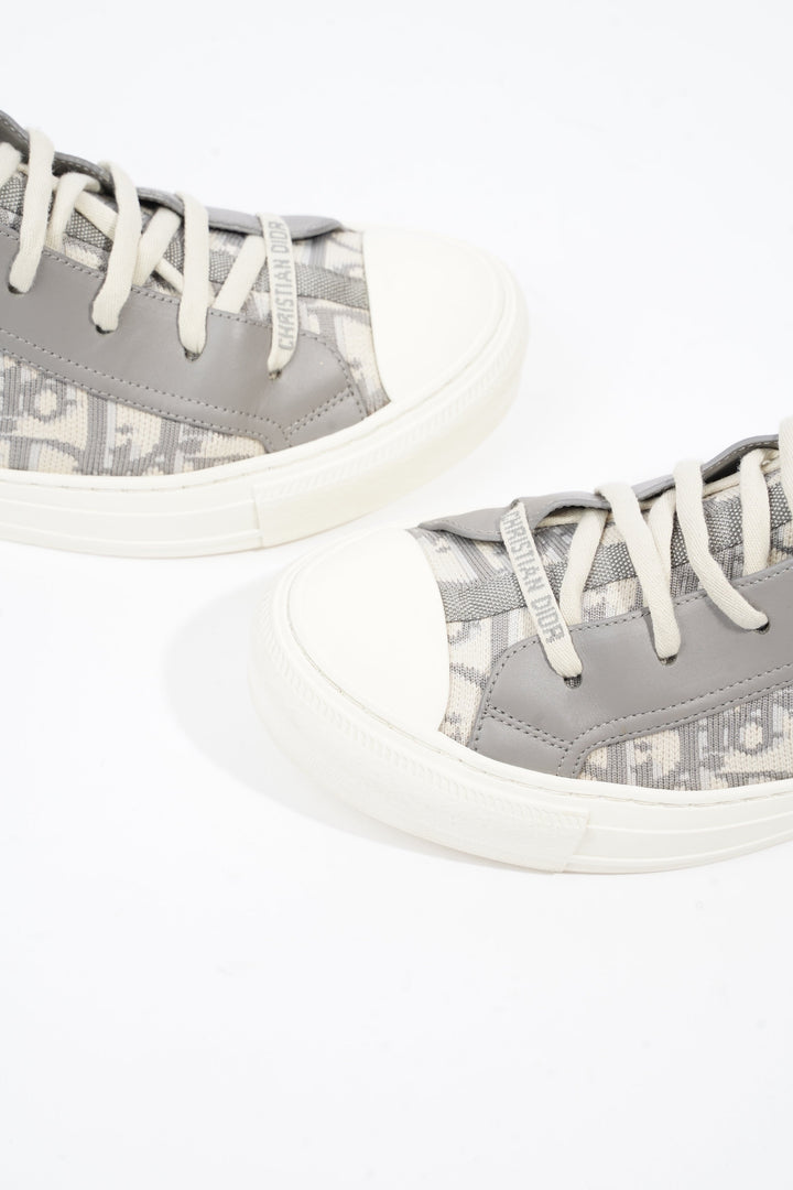 Christian Dior Walk'n'dior Grey Oblique / White Fabric EU 39.5 UK 6.5