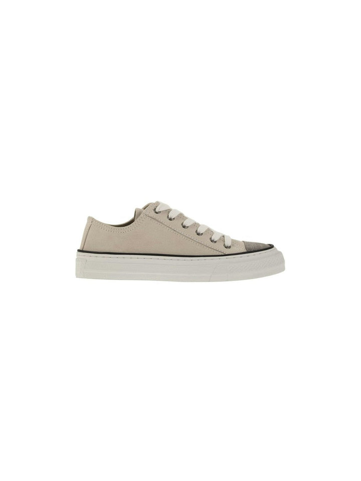 SUEDE TRAINERS WITH PRECIOUS TOE
