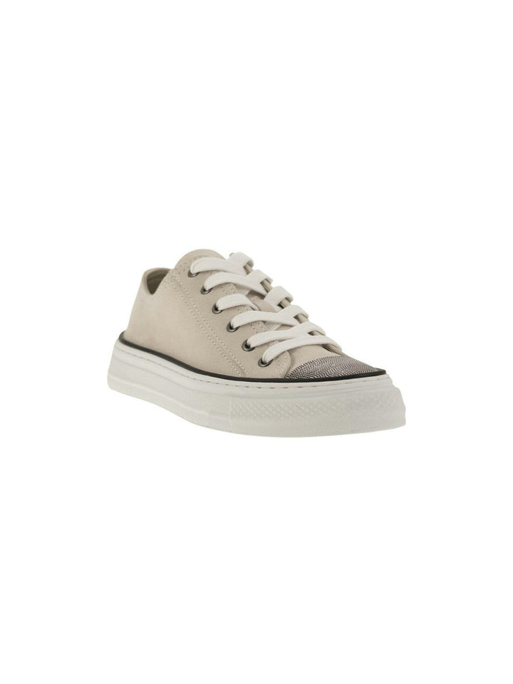 SUEDE TRAINERS WITH PRECIOUS TOE